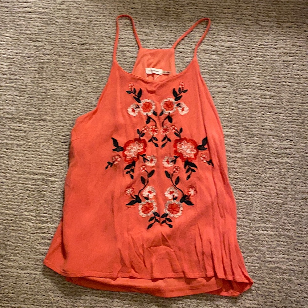 Flowy embroidered tank top